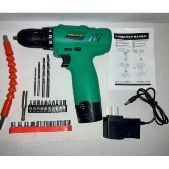 Cordless Brushless Drill, Cordless Drill Set with Charger and Battery - Picture 1 of 2